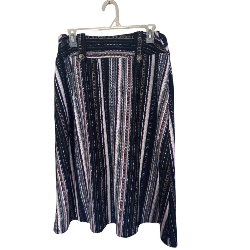 Robert Louis black and white stripes skirt size L